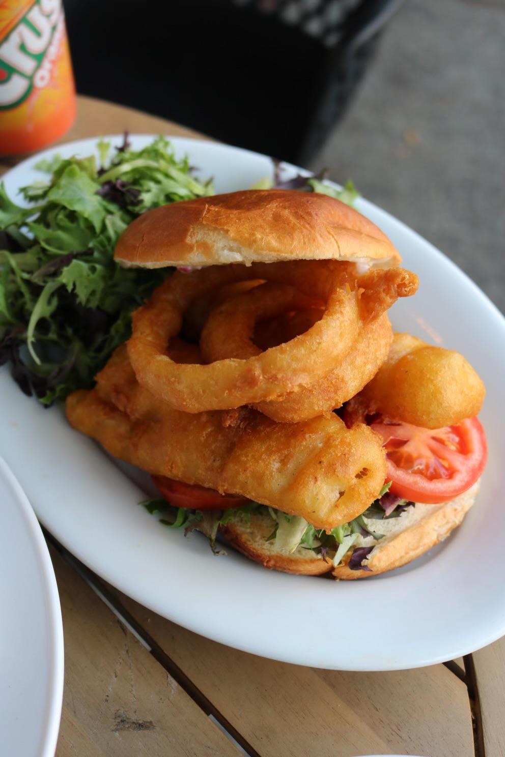 Plated seafood close-up