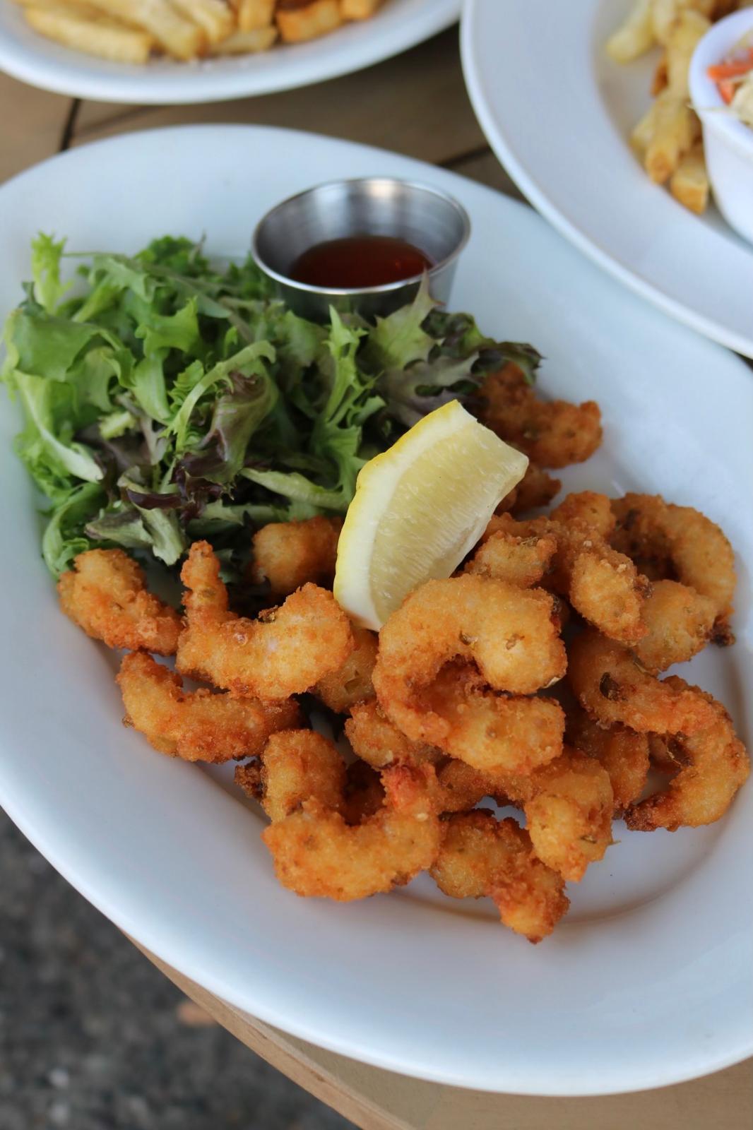 Freshly prepared seafood